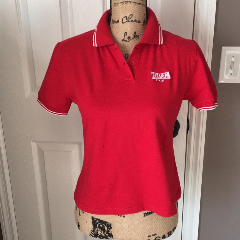 NWT Italian red polo shirt size large